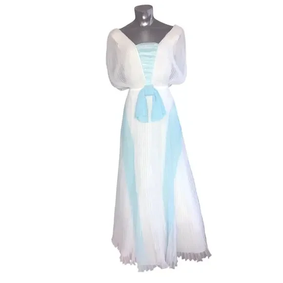 VINTAGE 50s-60s Lilli Diamond of California Gown Dress Small S REGENCY FAIRY - Picture 14 of 15